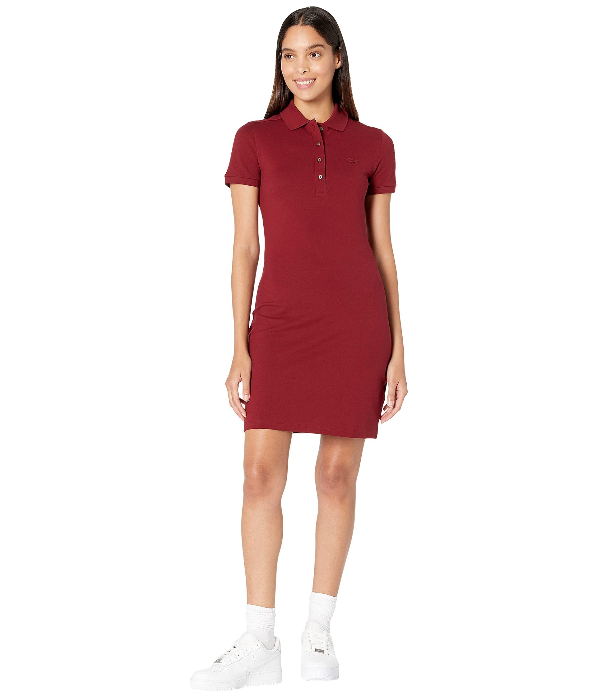 Lacoste Women's Slim Fit Stretch Petit Piqué Polo Dress