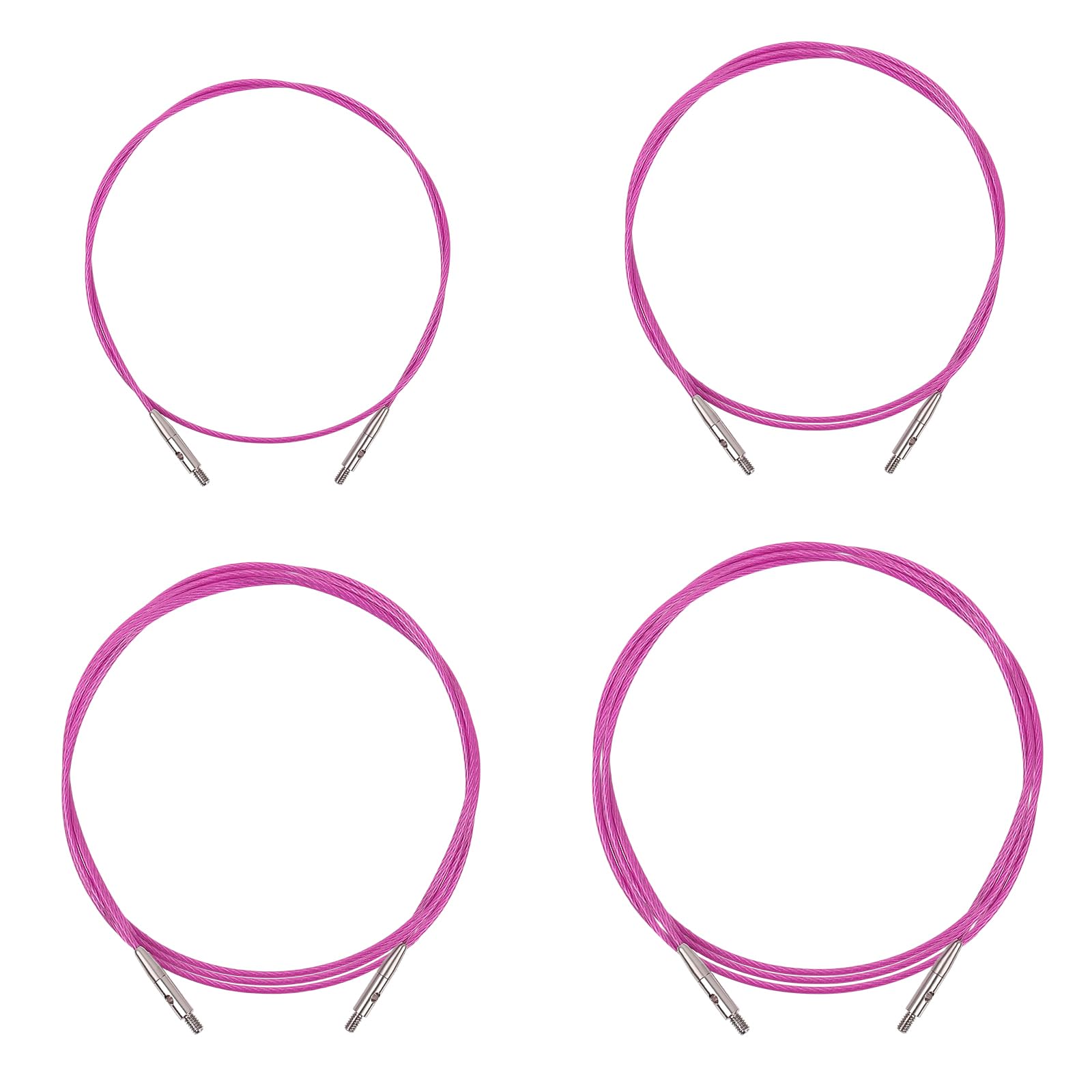 Aeelike Interchangeable Knitting Needle Cables, 4 Lengths 16'' 24''32''40''