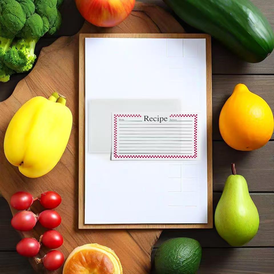 Amazon.com: Clear 3x5 Inch Recipe Card Cover,Index Card Sleeve,100 Pack Recipe  Card Protector (3x5 Inches) : Home & Kitchen