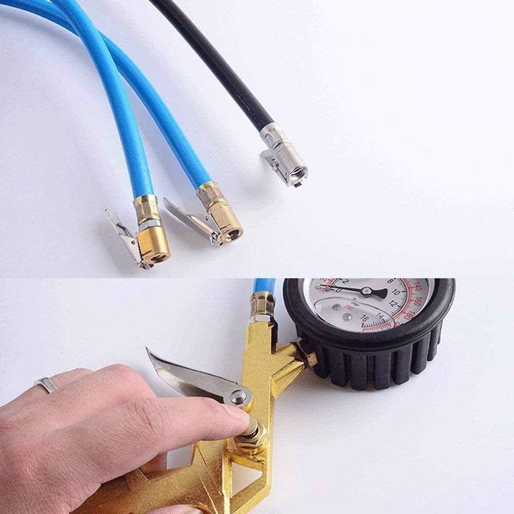 Manometro per Pneumatici, quadrante Grande di Facile Lettura, Hardware in Ottone Massiccio, per Moto/Auto/Camion