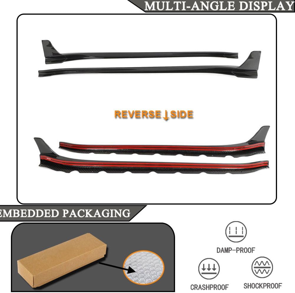 Dry Carbon Fiber Side Skirts for Porsche 911 Carrera Targa Coupe 2-Door 2019-2023 Under Door Rocker Panels Valance Extension Lip Factory Outlet