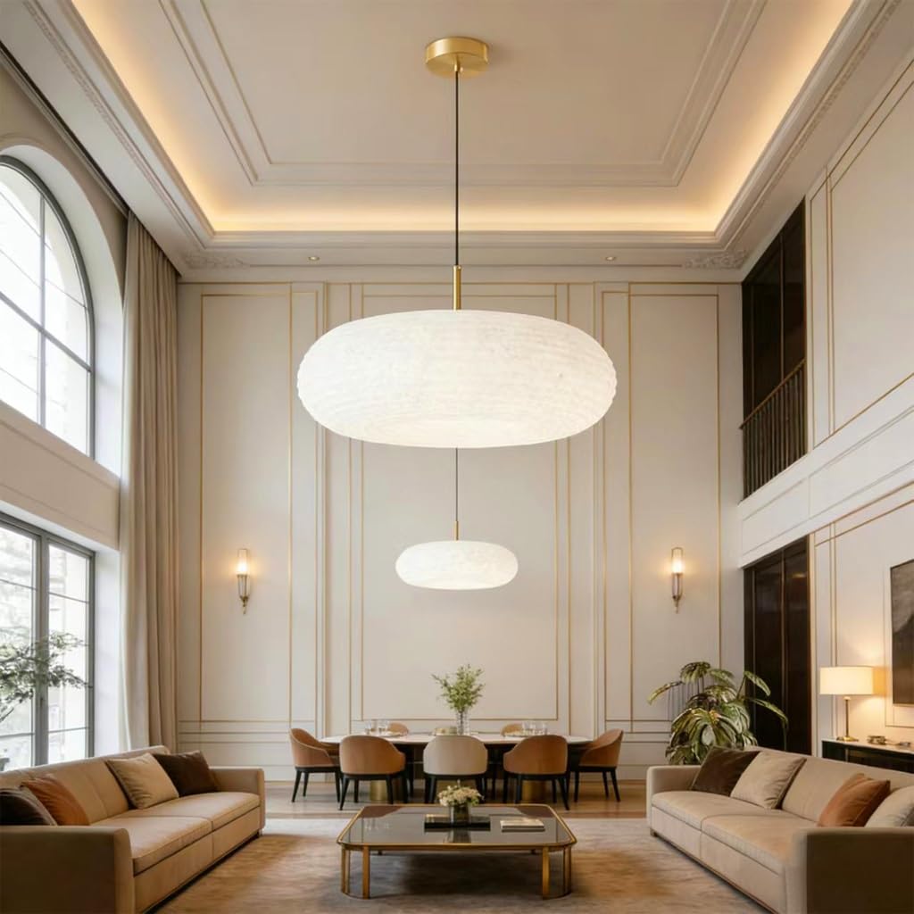 Nowoczesne Oświetlenie LED Tri-Color Dimmable Akrylowa Lampa Sufitowa Z Regulacyjnym Sznurem Białym Wykończenie Oświetlenie Zawieszone Do Salonu Jadalnia Sypialnia Kuchnia Wyspa