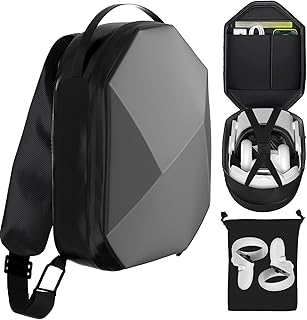 Eslick Hard Carrying Case for Meta Quest Pro/Oculus Quest 2, Compatible with BOBOVR Elite Battery Head Strap and VR Gaming Headset, Suitable for Travel and Home Storage