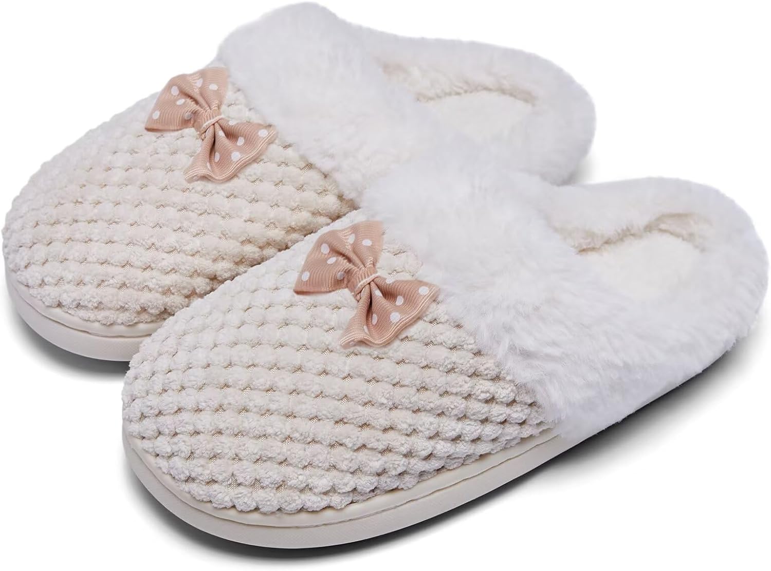 Kids Toddler Girls Slippers Memory Foam Comfort Wool-Like Plush Fleece Lined Winter House Shoes for Indoor - Image 2