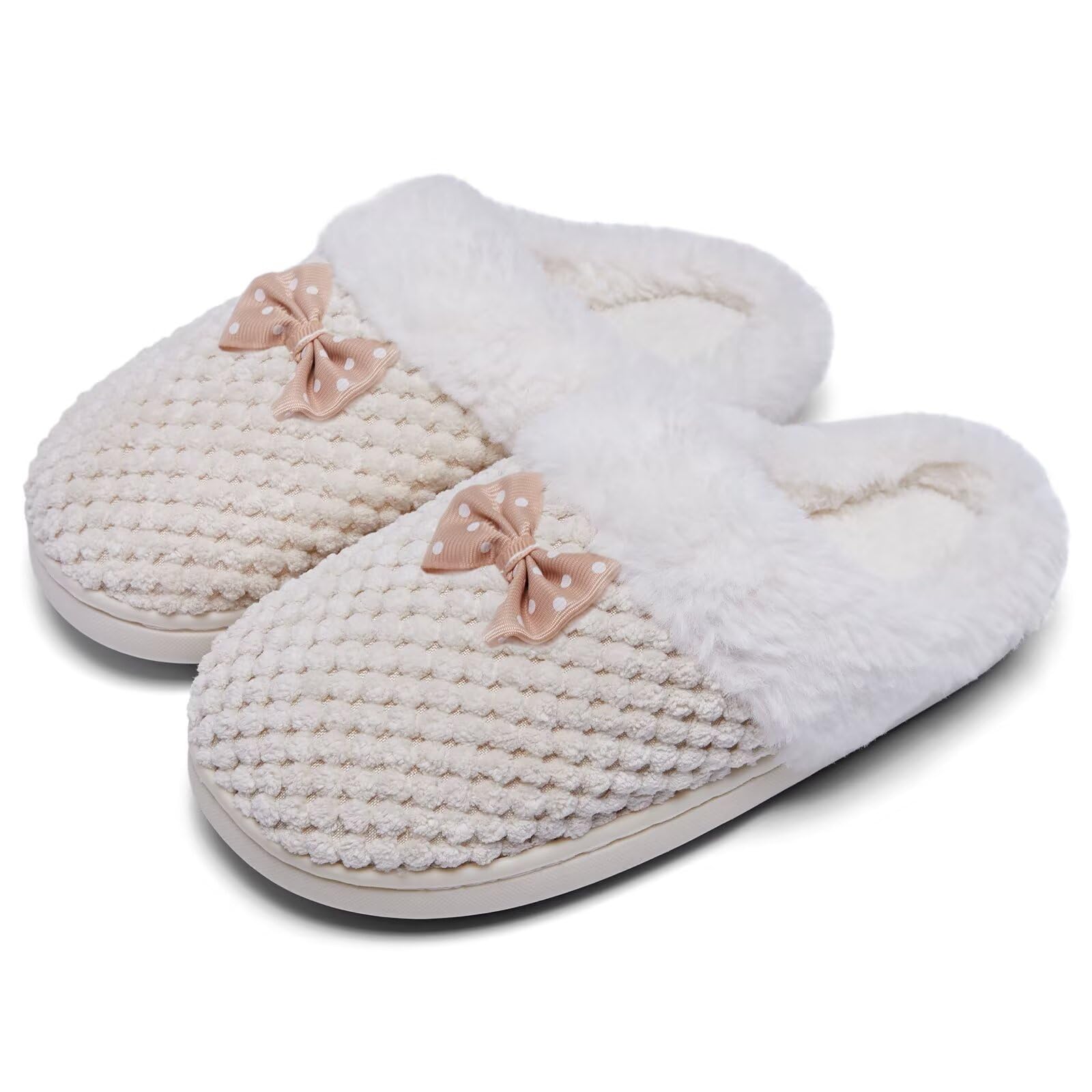 Pantuflas para niños, pantuflas para niñas, zapatos de casa de | Espuma viscoelástica, cómoda, similar a la lana, forro polar de felpa, sin cordones, antideslizante