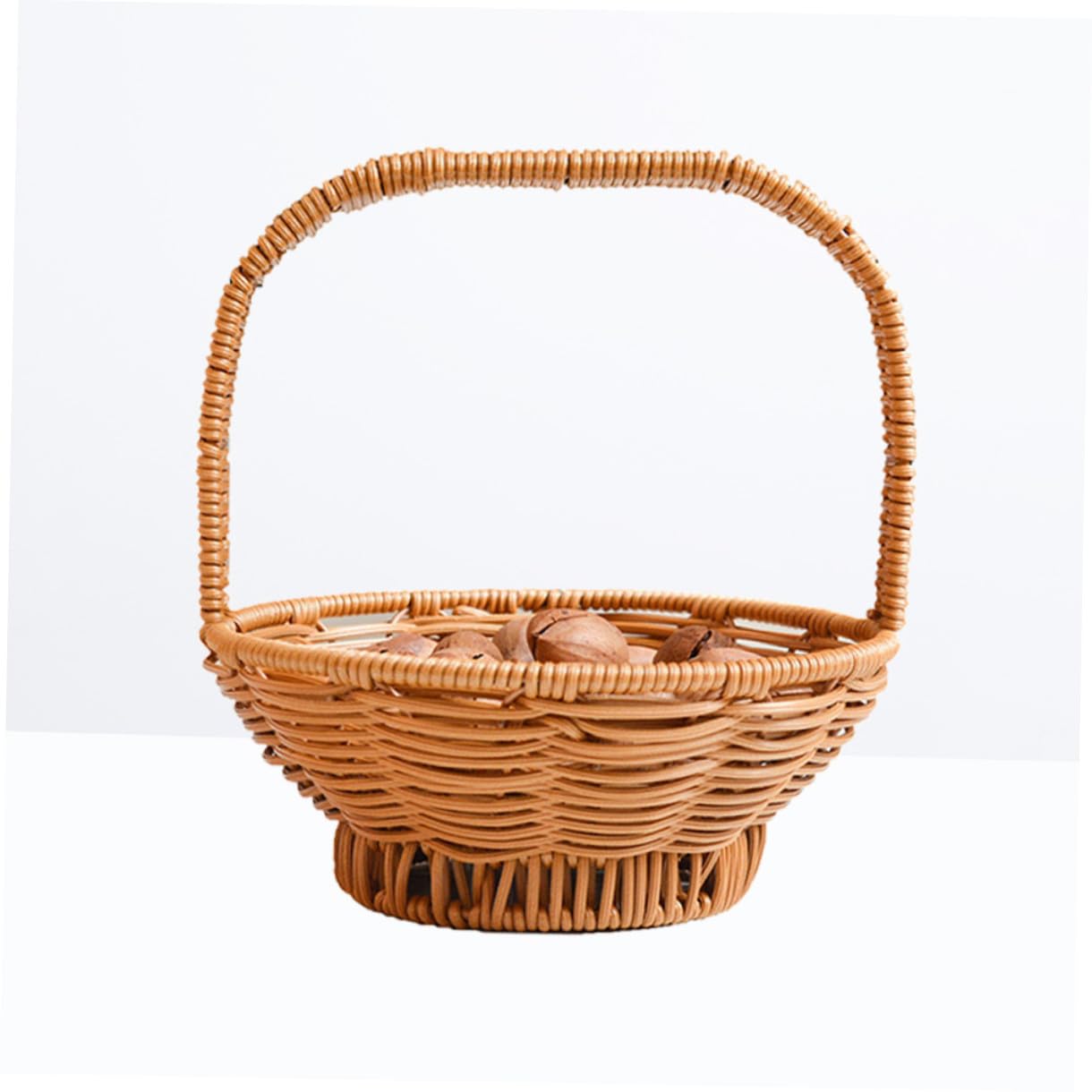 Cabilock Panier en Rotin Tressé Portable en Pp pour Fruits et Légumes Design Simple et Forme Élégante, pour Magasin ou Hôtel