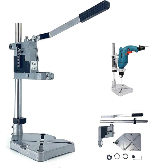 NICCOO Drill Press Stand For Hand Drill, Adjustable Bench Clamp Drill