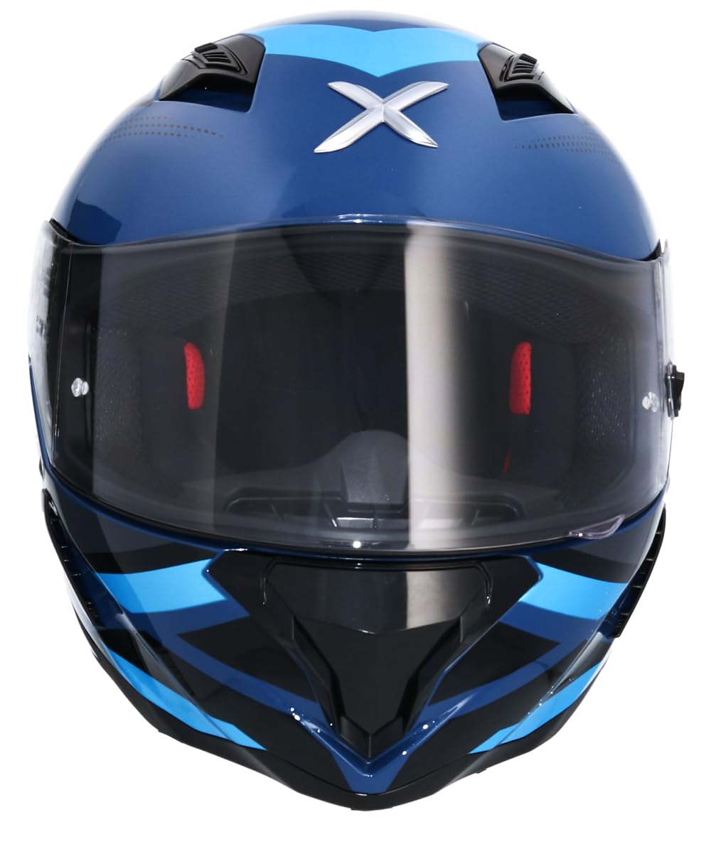 Shiro Helmets Casco Integral Modelo Hunter Cornet Azul Oscuro Brillo Totalmente Homologado (M 57/58)