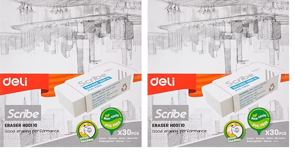 Deli Scribe Eraser H00110 (Pack of 30)