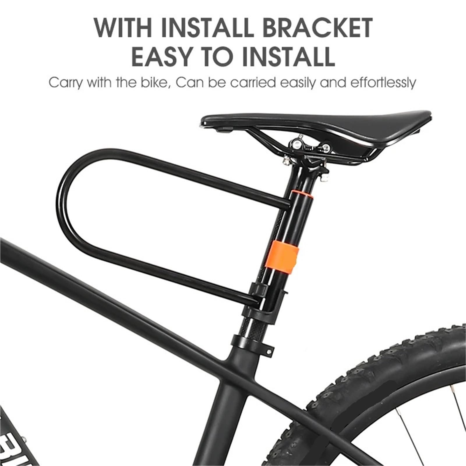 Genérico Compatible con candado de Bicicleta en U de Acero al Carbono | Candado en U for seguridad de motocicleta, scooter, bicicleta de carretera MTB