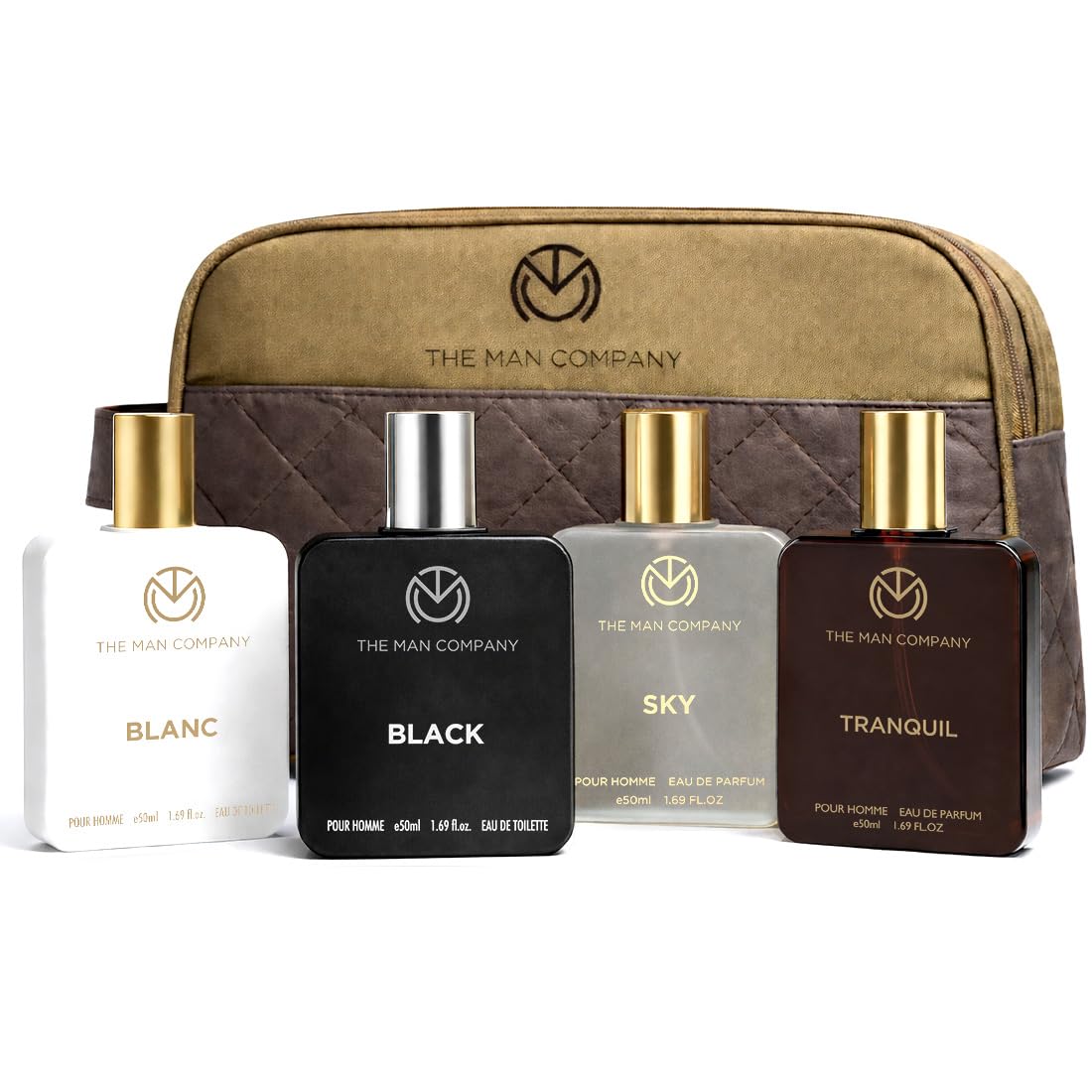 The Man Company Premium Perfume Musk Gift Set For Men 4 X 50Ml - Timeless Fragrances | Luxury Long-Lasting Eau De Parfum & Eau De Toilette Body Spray For Men | For Party, Outing, Office & Date