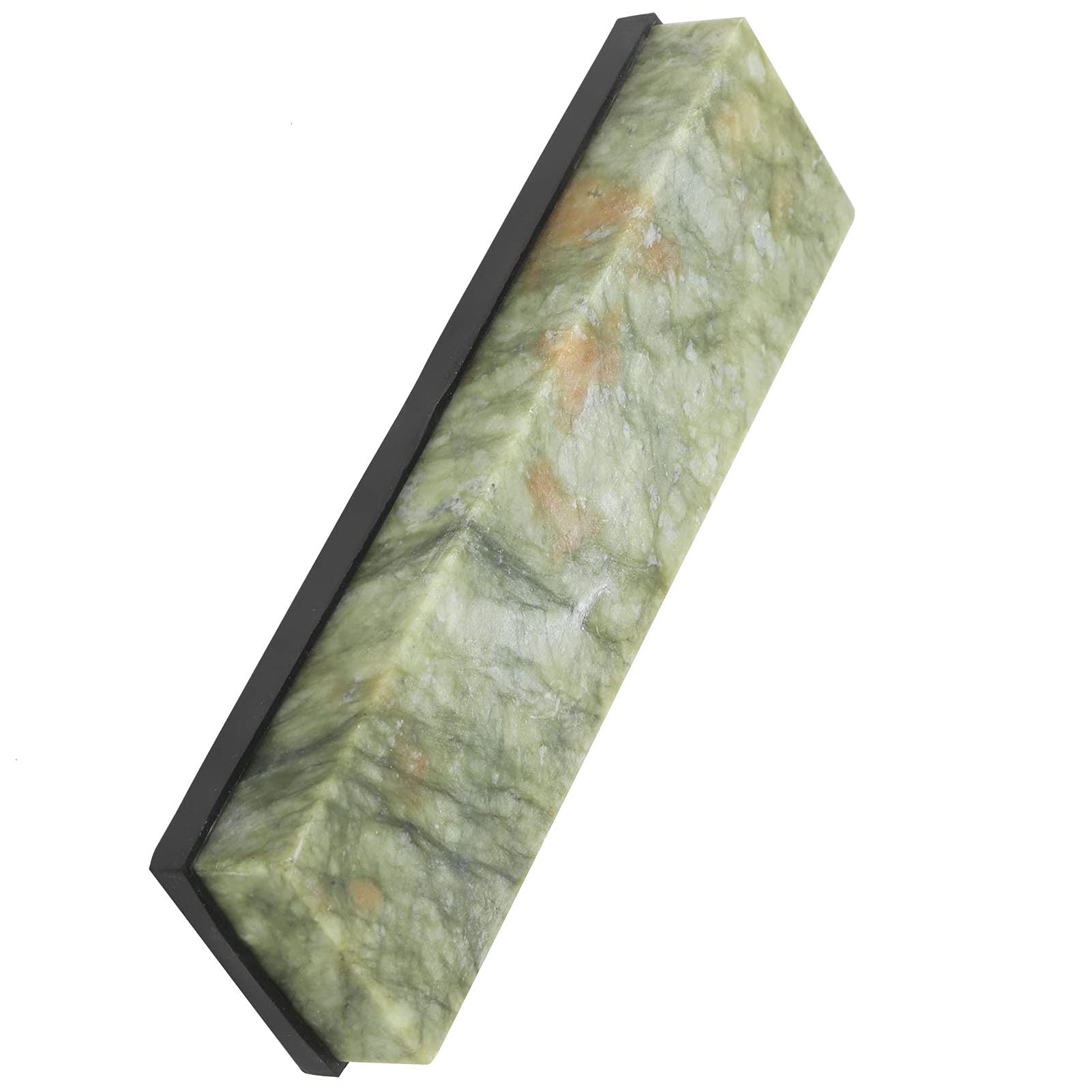 Fdit Pierre à Aiguiser, 10000 Aiguiseur de Couteaux en Béryl Naturel avec Base en Silicone, Vert, pour Couteau ou Ciseaux Affûtage Fin et Polissage
