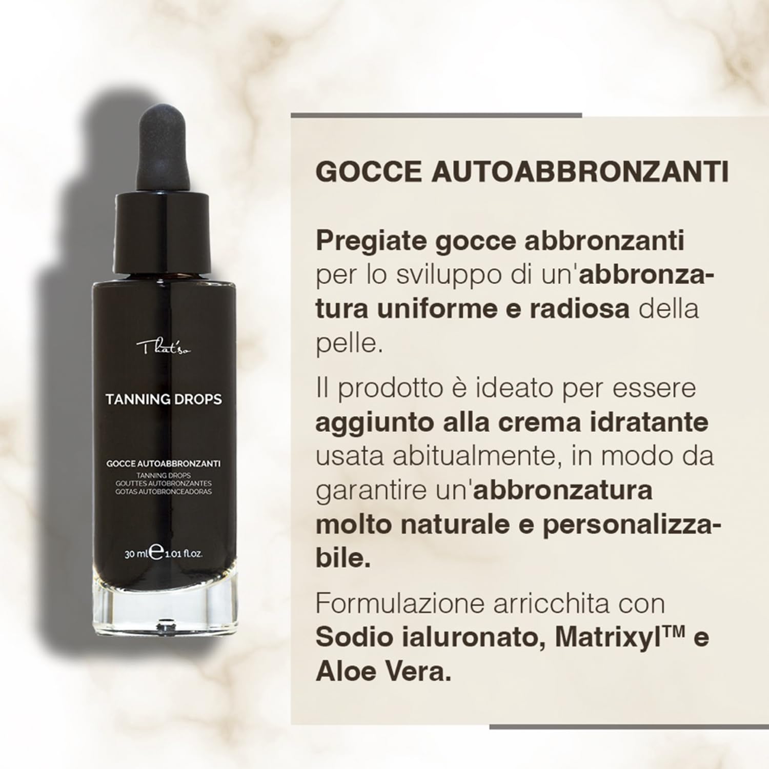 That'So Tanning Drops - Pregiate gocce magiche viso abbronzanti per lo sviluppo di una abbronzatura intensa naturale uniforme - 30 ml