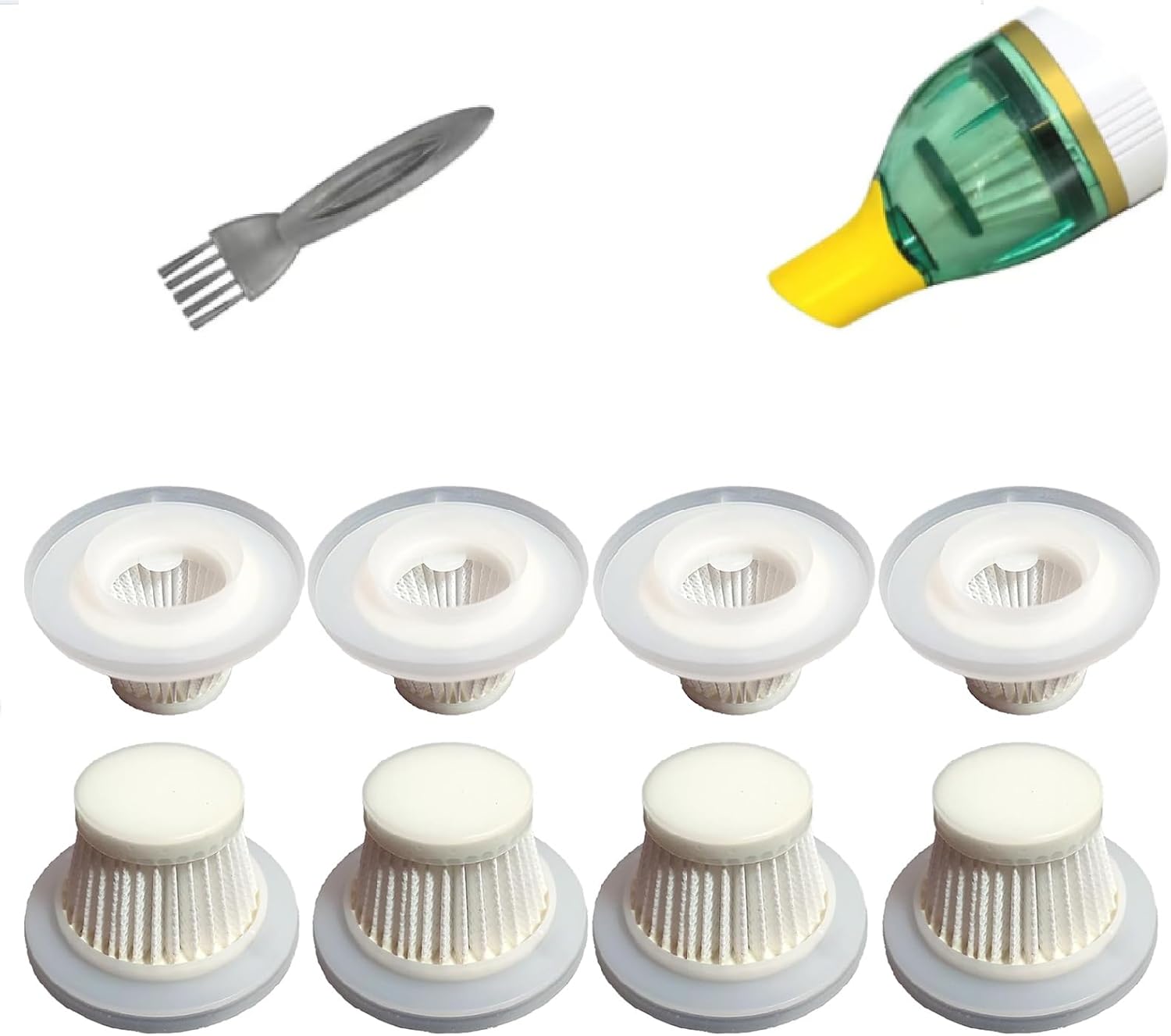 8 Pack Hepa Filters compatible with Duck Vacuum Cleaner as Seen on TV, Washable Filters Works with Duck Vacuum Cordless, Filters Compatible with Duck Vac. (Vacuum isn't included)