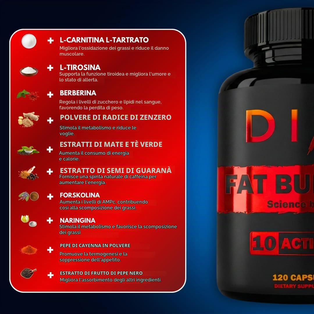 Bruciagrassi Potente ✗ Basato su 43 Studi Scientifici ✗ Altamente Dosato ✗ Aumento del Metabolismo ✗ Eliminazione dei Grassi ✗ Soppressore dell'Appetito ✗ Perdita di Peso ✗