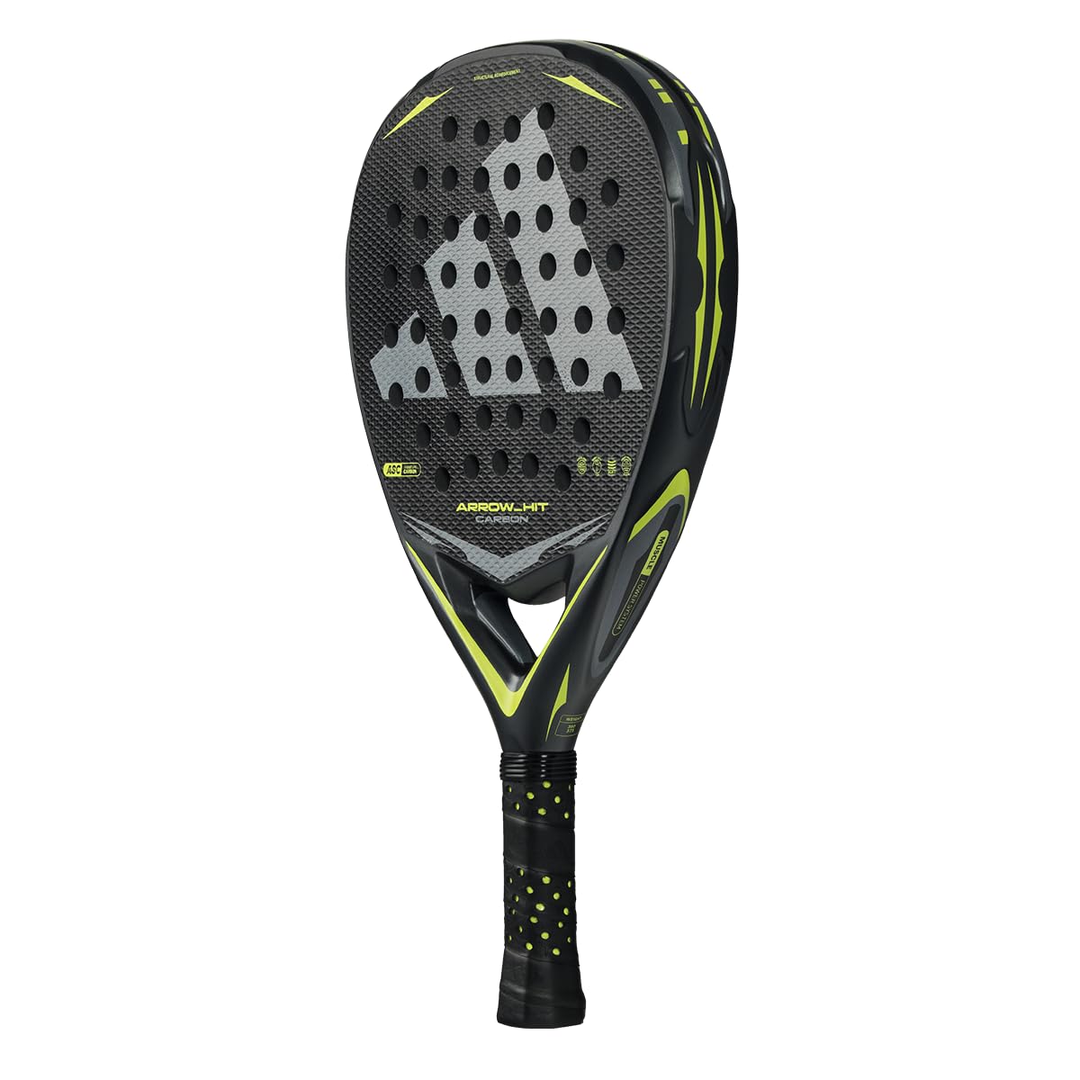 adidas Arrow Hit Carbon - Racchetta da paddle unisex, 368 g, colore: Nero