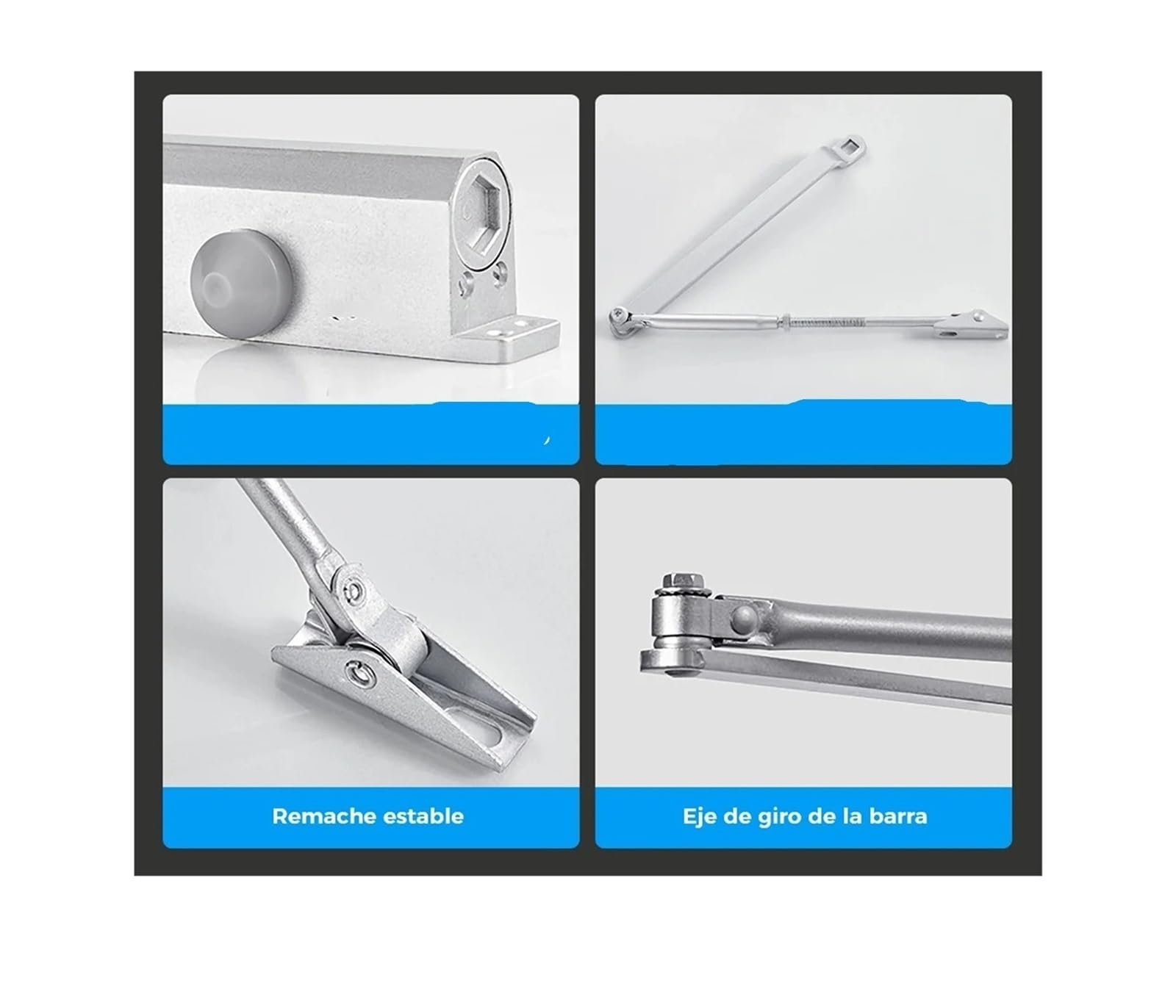 Supporto for hardware for arresto porta con posizionamento automatico del chiudiporta a velocità regolabile idraulica(45-65KG)