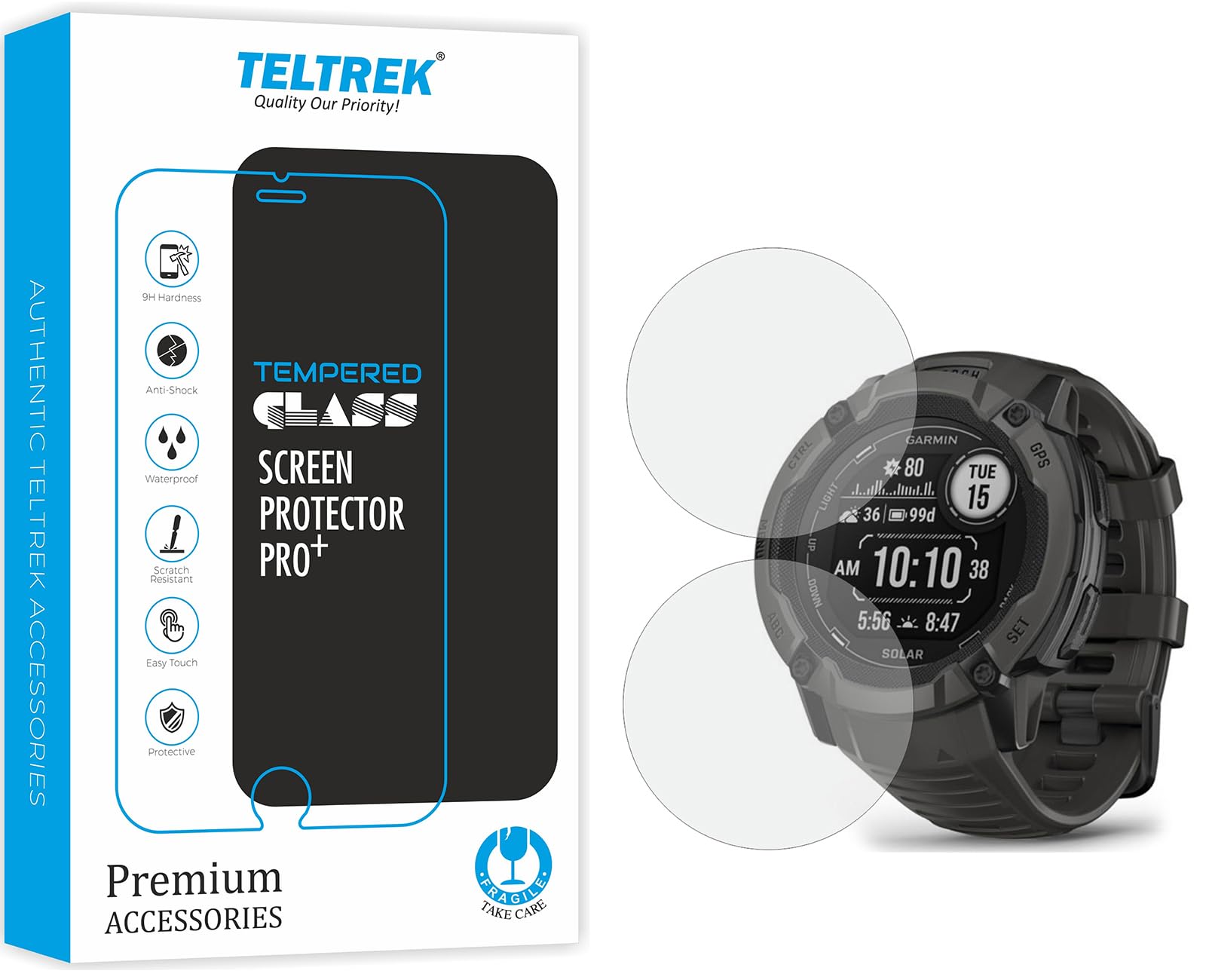 TELTREK Screen Protector Compatible With Garmin Instinct 2X Solar Tactical Edition Smartwatch, Edge to Edge Hydrogel Screen Protector not a Tempered Glass (Pack of 2)-picture-30