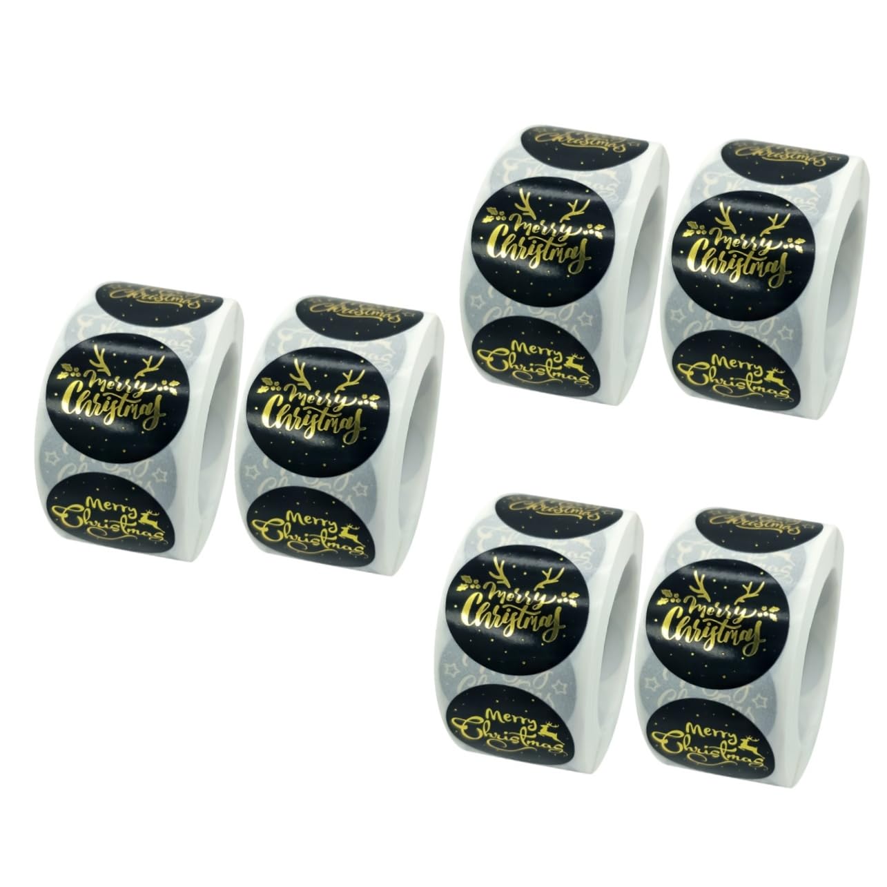 3 Set Adesivi Natalizi in Oro Caldo Adesivi Con Sigillo Di Cera Adesiva Doppio Per Pacchetti Fili Natalizi Applicato Adesivo Del Sacchetto Di Imballaggio 2 * 3