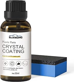 Rayhong Crystal Coating, Rayhong Plastic Part Crystal Coating, Crystal Coating for Car, Rayhong Crystal Coating with Sponge, with Excellent Gloss Retention and Protection (1pcs)