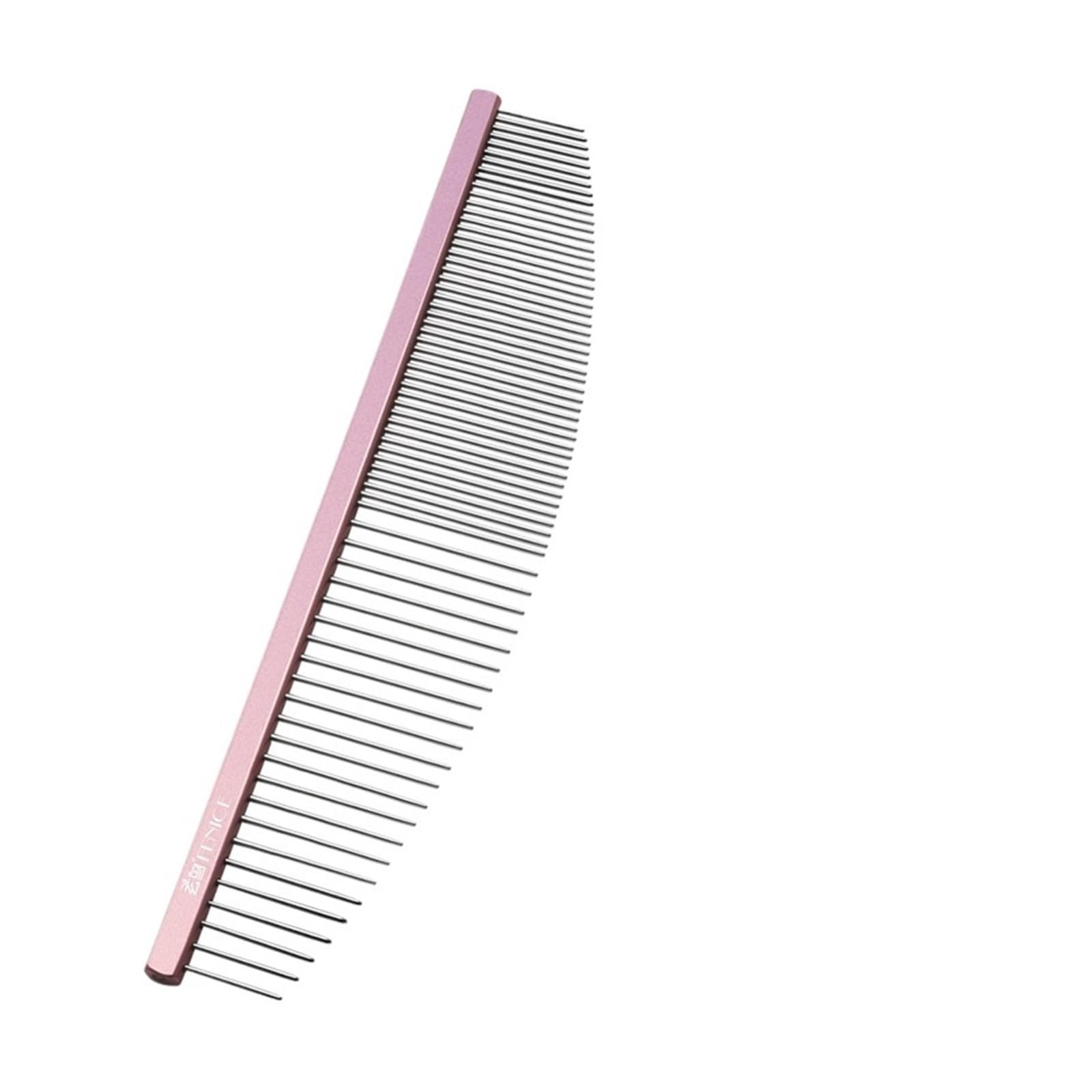 1 peine de aseo for mascotas estilo luna, peine de aluminio de aviación for perros(Pink)