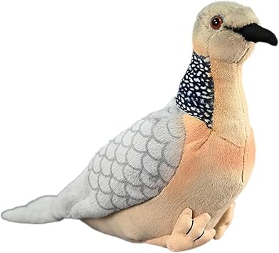 Realistic Speckled Pigeon Plush - 9" Turtle Pigeon Plush - Cute Bird Plush Pillow