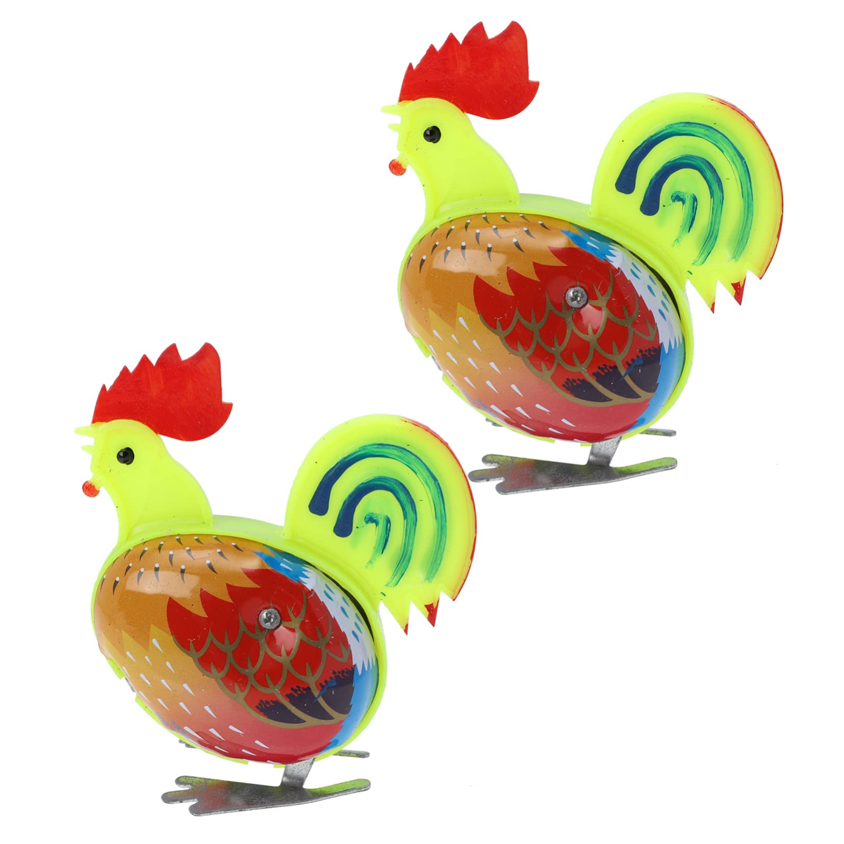 Toyvian 2pièces Jouets Mécaniques Fer pour Garçon Fille Jouets Horlogerie Animaux Vintage De Collection