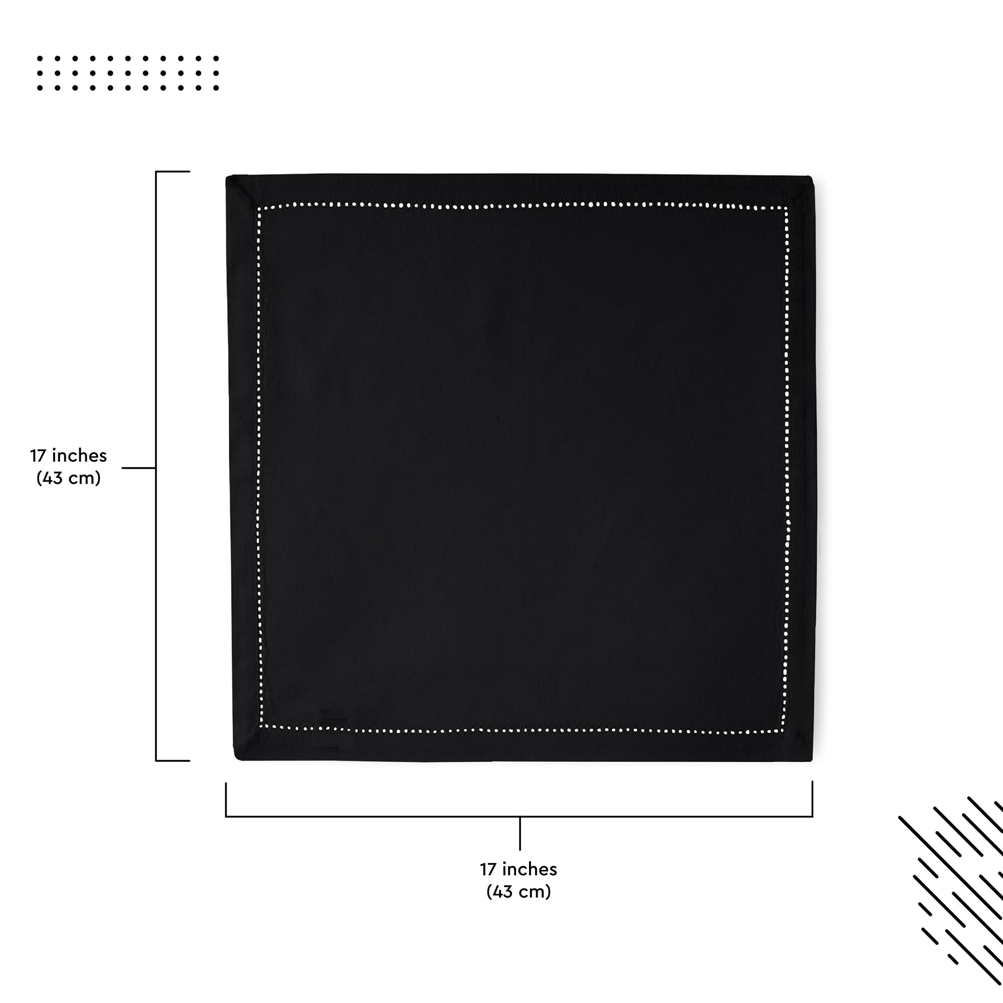 100% コットン ヘムステッチ ダイニング テーブル43x43 cm 100% コットン ヘムステッチ ダイニング テーブル43x43 cm 【公式通販】