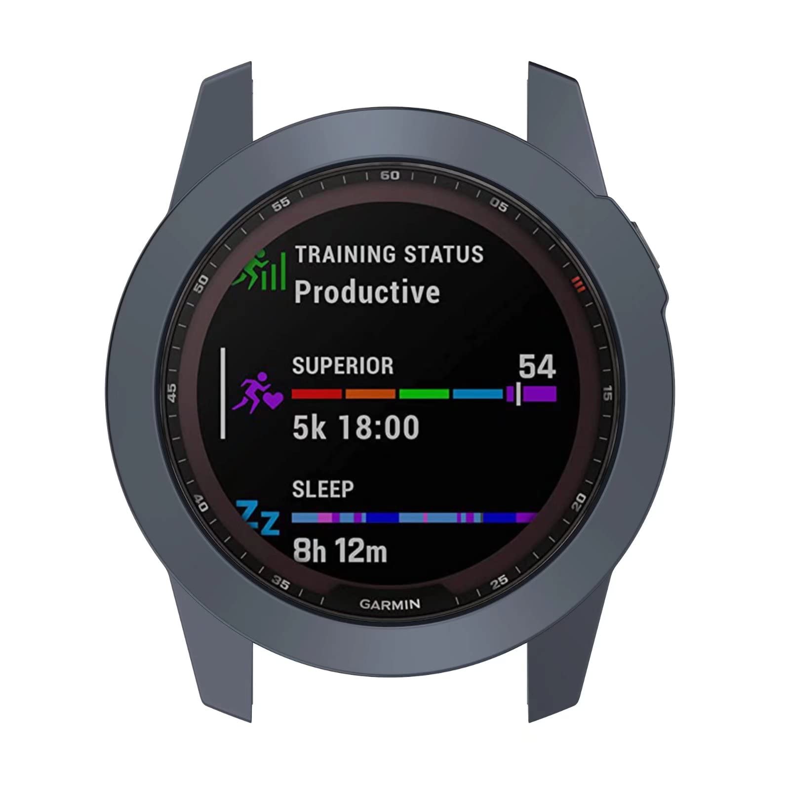 Coque FTRONGRT Pour Garmin Fenix 7S - TPU Souple Anti-Choc Transparente (Noir)