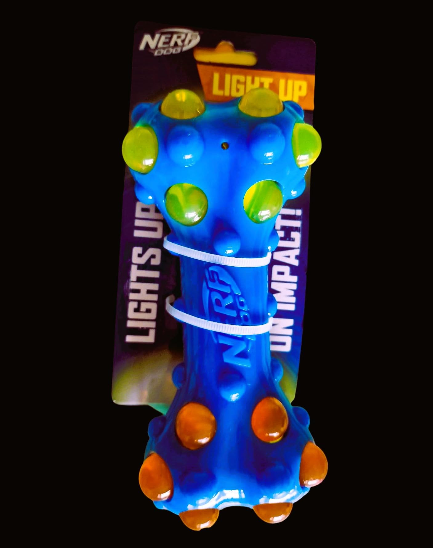 Nerf Dog Light Up Bubble Bone Toy/Chew - Image 3