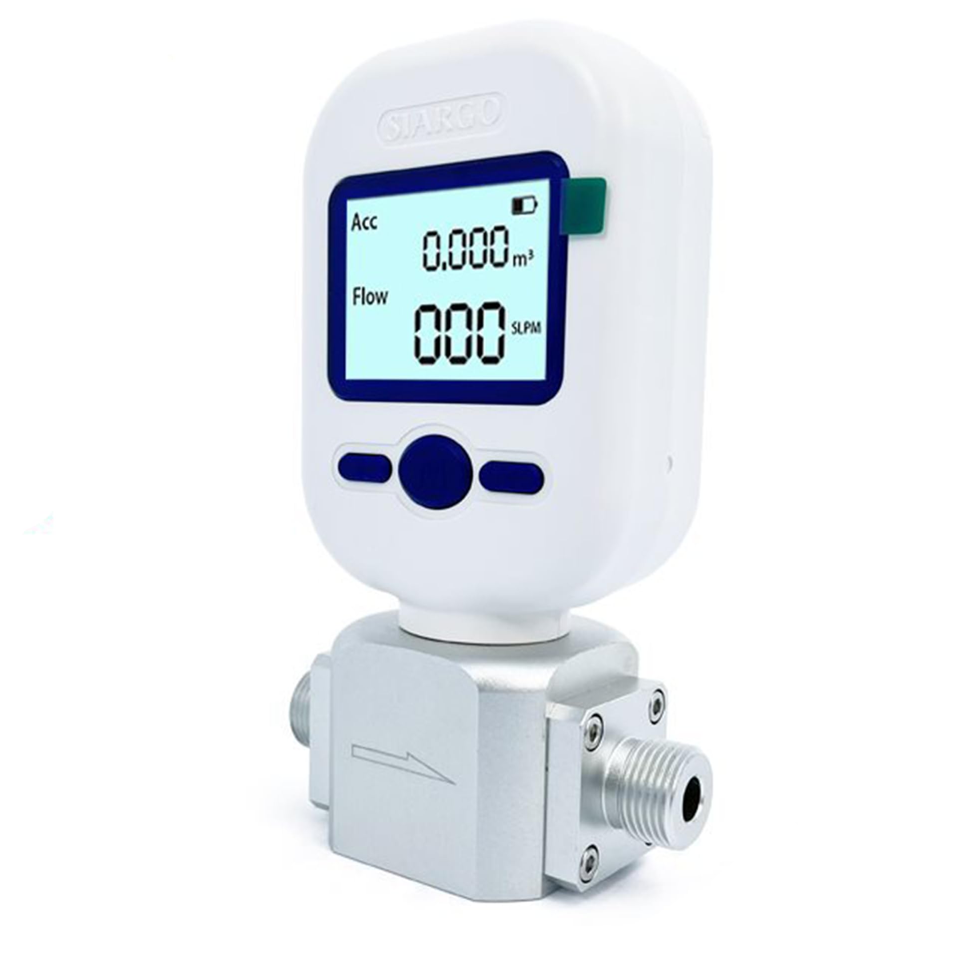 Digital Gas Flow Meter Tester, Portable Air Flow Meter Air Nitrogen Flow Rate Tester Compressed Air Digital Display Flow Tester (MF5706 (0-250L/min)