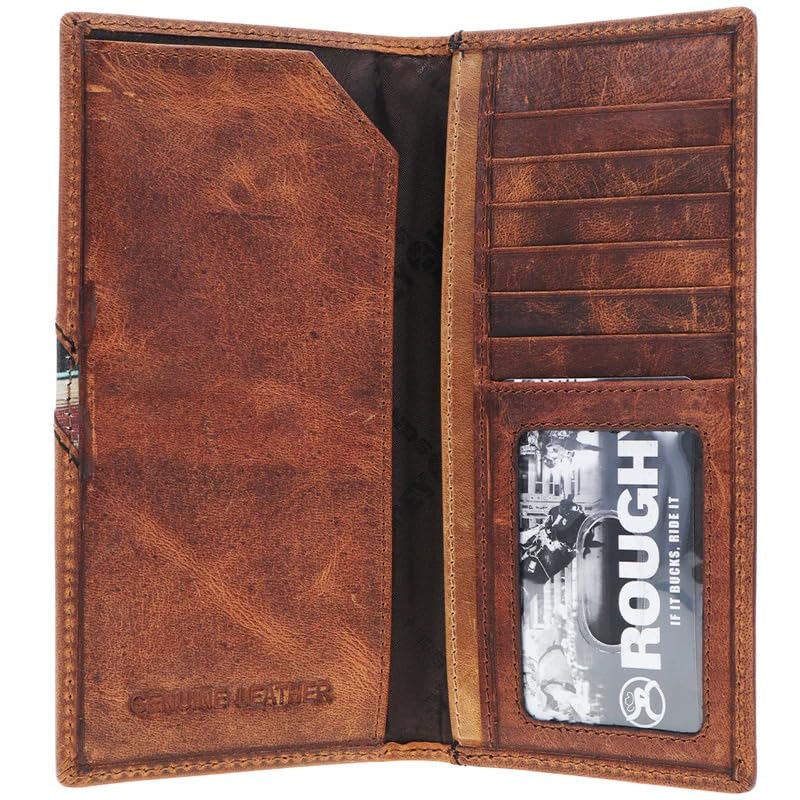 HOOEY Leather Men’s Western Rodeo Wallet (Hawk - Brown/Sunset Serape)3