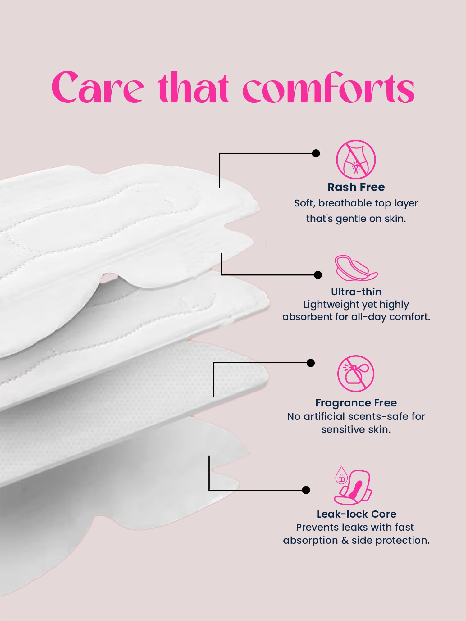 PINQ POLKA Sanitary Pads For Women|(Pack of 80) 40 XXL + 40 XLPads |Premium Ultra Thin Heavy Flow|Wider Back with 5 way Sticking|Organic Cotton Soft Rash Free|Biodegradable Diposable Bags|Toxin Free 1