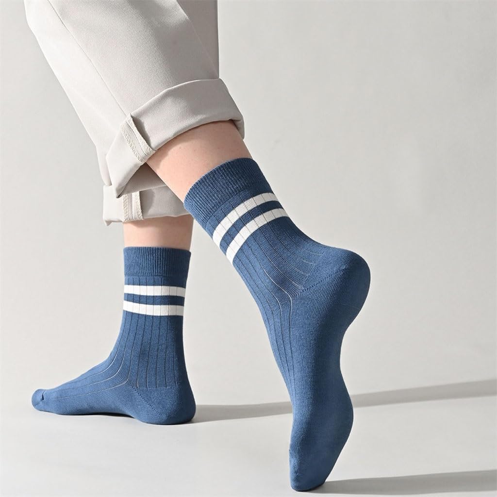 HBJWOV Socks, Men's Medium Length Socks, Sweat Absorbing Sports Socks, Student Socks