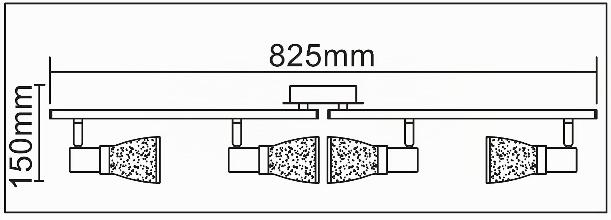 Trango 4-flammig 1007-48 LED Deckenleuchte - Chrom-Optik gebürstet *FREYA* inkl. 4x E14 LED Leuchtmittel 3.000K warmweiß Badleuchte, Flurleuchte, Küchenleuchte, Schwenkbare Deckenlampe, Kronleuchter