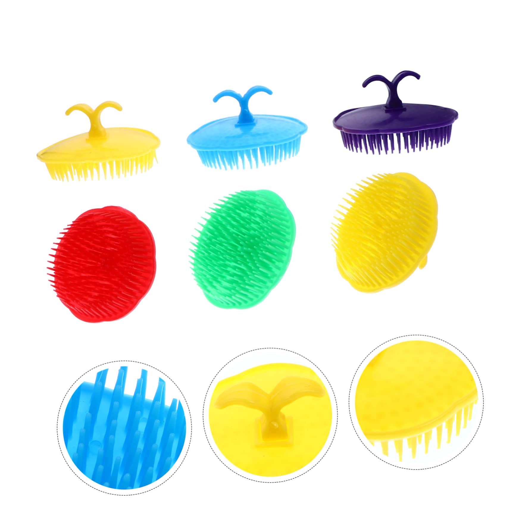 Veemoon Cepillos de Masaje Cabello y Cuero Cabelludo, Diseño Ergonómico de Plástico Ligero, 12 Piezas para Lavado y Cuidado en Peluquería y Viaje Color Aleatorio