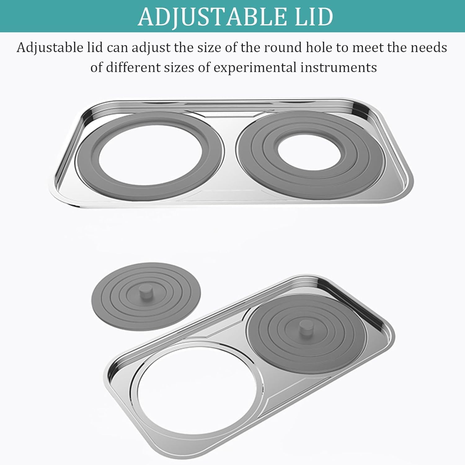 Baño María De Acero Inoxidable con Tapa Ajustable, Protección contra Quemaduras En Seco, Control Termostático Y Orificio De Drenaje para Una Cocción A Temperatura Precisa. 4holes