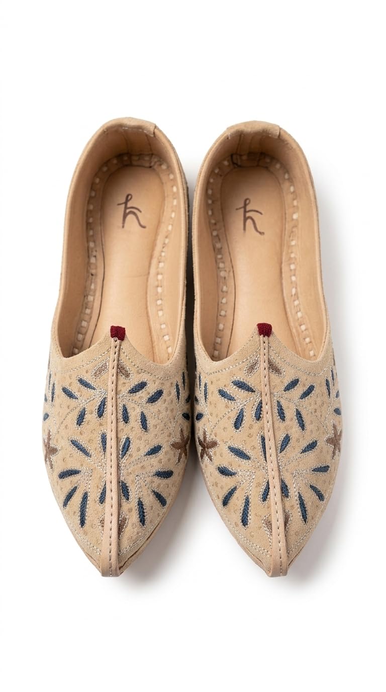 Man Mojari Beige Embroidered Ethnic Jutti-picture-23