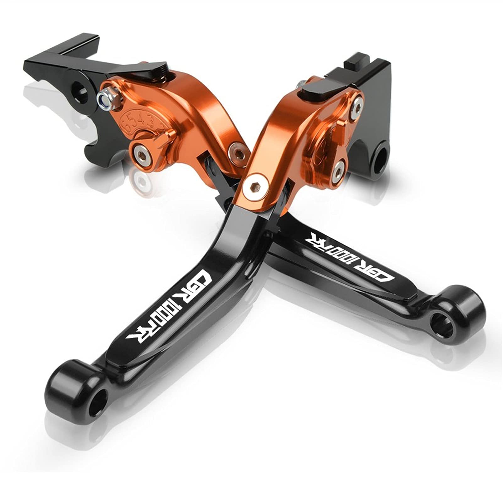 Accessori Moto Leve Frizione Freno Estensibili Pieghevoli Per Honda CBR1000RR / FIREBLADE CBR 1000 RR 2004 2005 2006 2007 Leva Della Frizione Del Freno (Colore : 1)