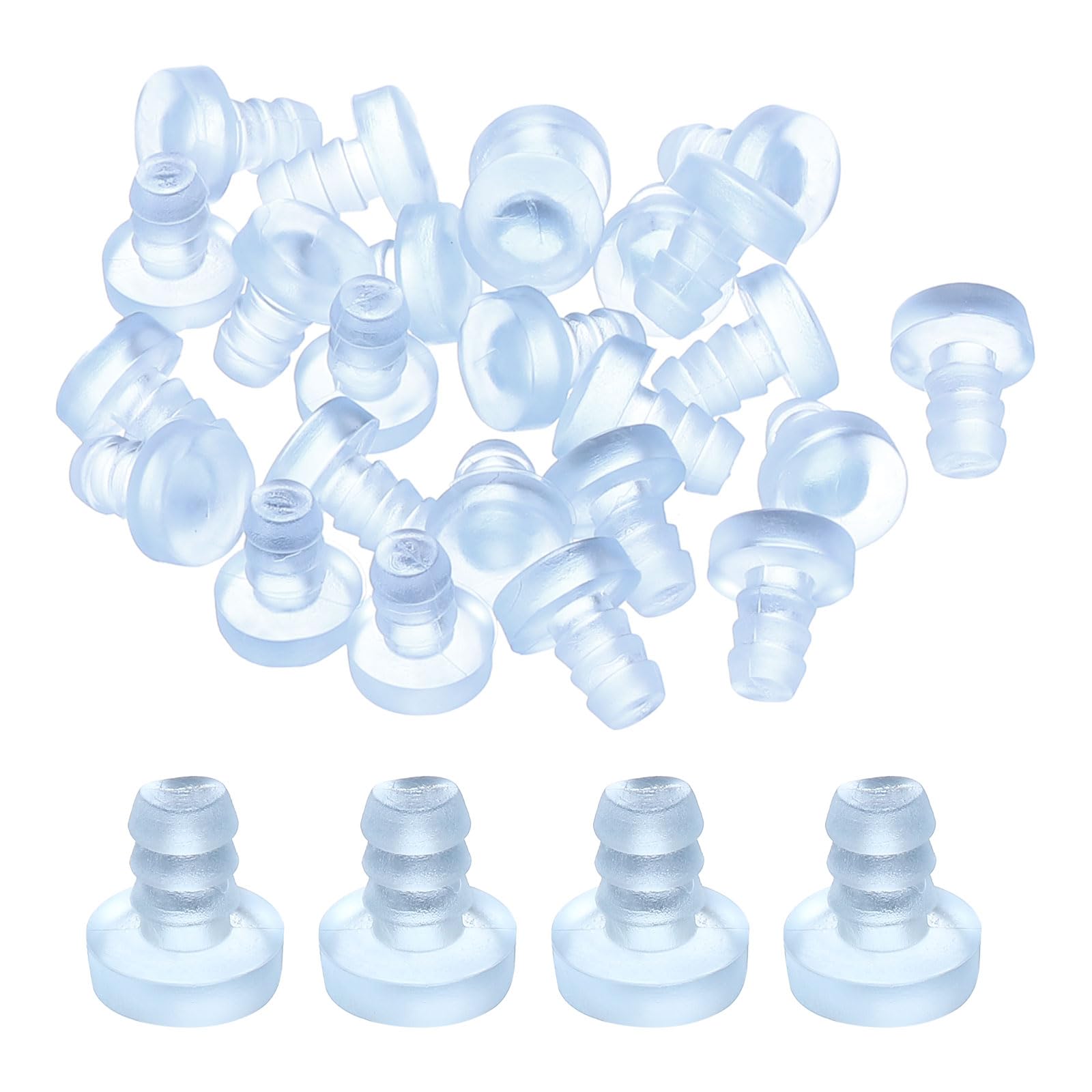 Protectores de mesa de vidrio de 56 piezas para agujeros de 3/16 pulgadas