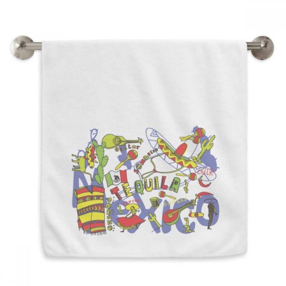 Serviette Guitare Mexique moelleuse pour éliminer l'humidité du visage