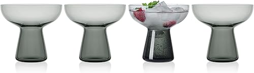 Miniatura 6 de Mikasa Phoebe Margarita - Juego de 4 copas de cóctel, color humo