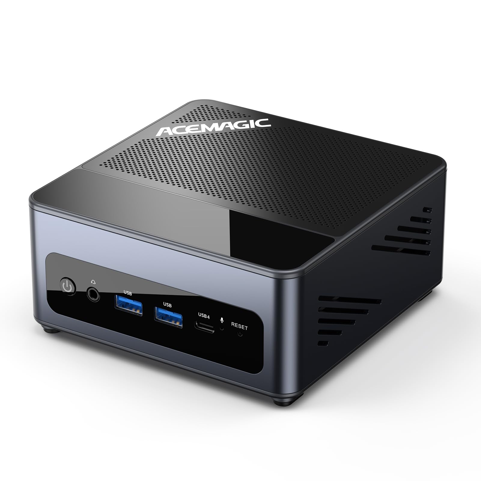 ACEMAGIC AI Mini PC AMD Ryzen AI 9 HX 470 Radeon 890M 86 Tops AI PC AI Productivity Mini PC, Dual LAN Dual Fans Oculink WiFi 7 HDMI DP2.1 Type-C 3.5mm Audio USB4*2 Mini Desktop Barebone senza RAM ROM