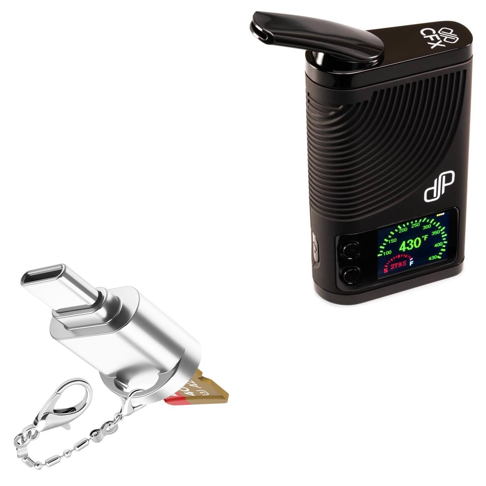 BoxWaveAdapter Compatible with Boundless CFX+ - Micro SD Card miniReader, USB Type-C OTG Reader USB3.0 Adapter Keychain - Metallic Silver