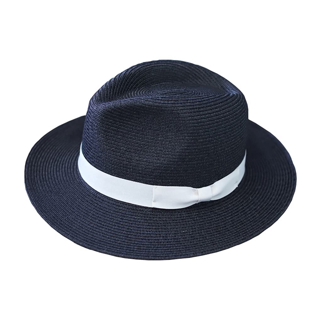 XIAOLIN Sombrero Panamá De Paja De ala Ancha Unisex De Playa para El Sol Sombreros con Visera Senderismo Viajes Al Aire Libre UPF50 +(Color:C)