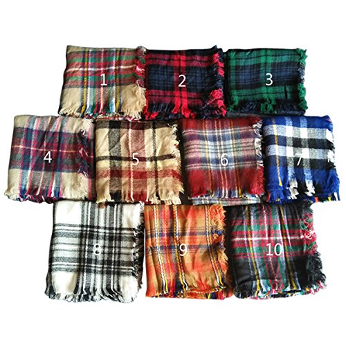 Jastore® Kids Girls Boys Stylish Grid Warm Blanket Scarf Gorgeous Wrap Shawl4