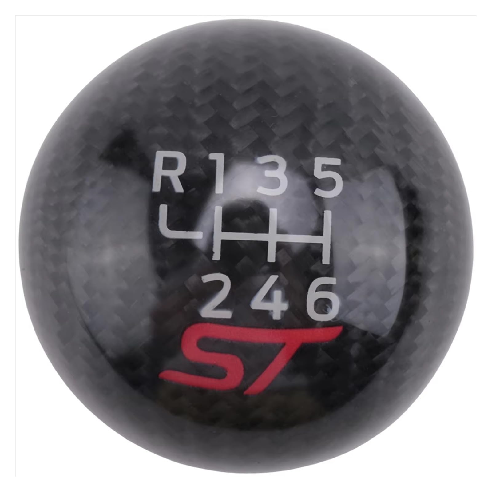 ZhanNuoBHd for Focus ST RS for Fiesta ST 6 Speed Car Racing ST Carbon Fiber Gear Shift Knob Stick Shifter Lever Knob