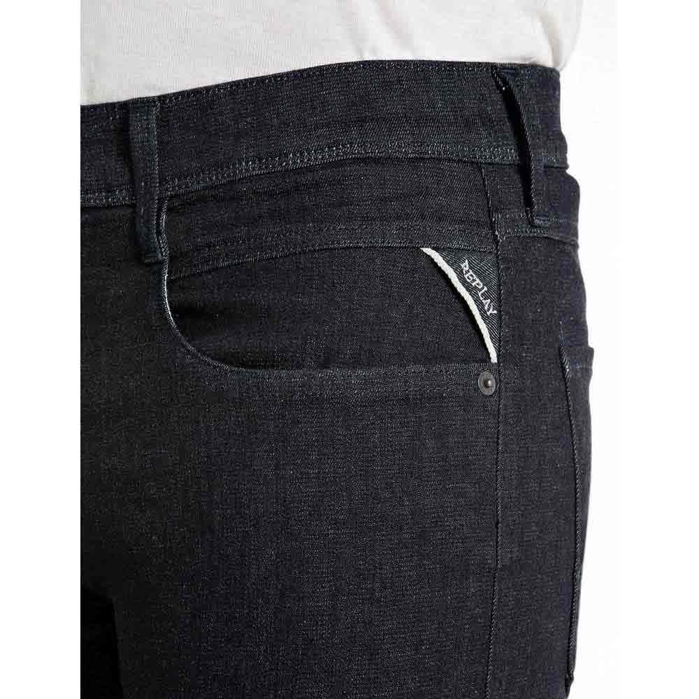 Replay Herren Jeans M914 Anbass Hyperflex Forever Dark