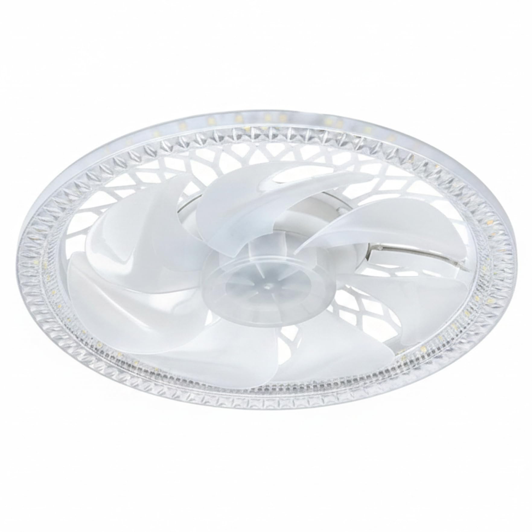 Uanqfegy Ceiling Fan Light - E27 Socket Dimmable with Remote White