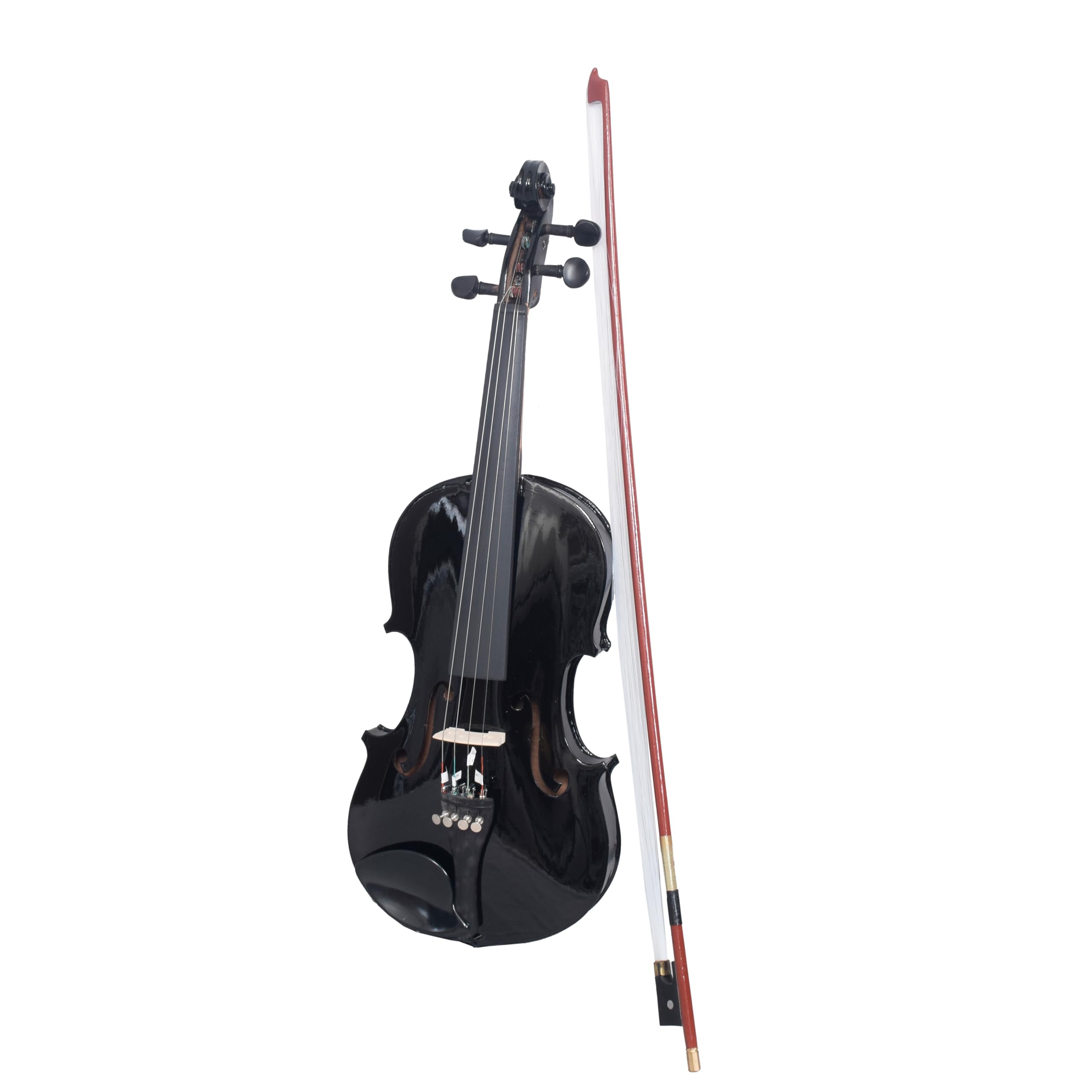 Velvet Strings | 4/4 Violin With Bow, Rosin, Hard Case V001, for Beginners, Kids and Semi Professionals (Black)-image-17